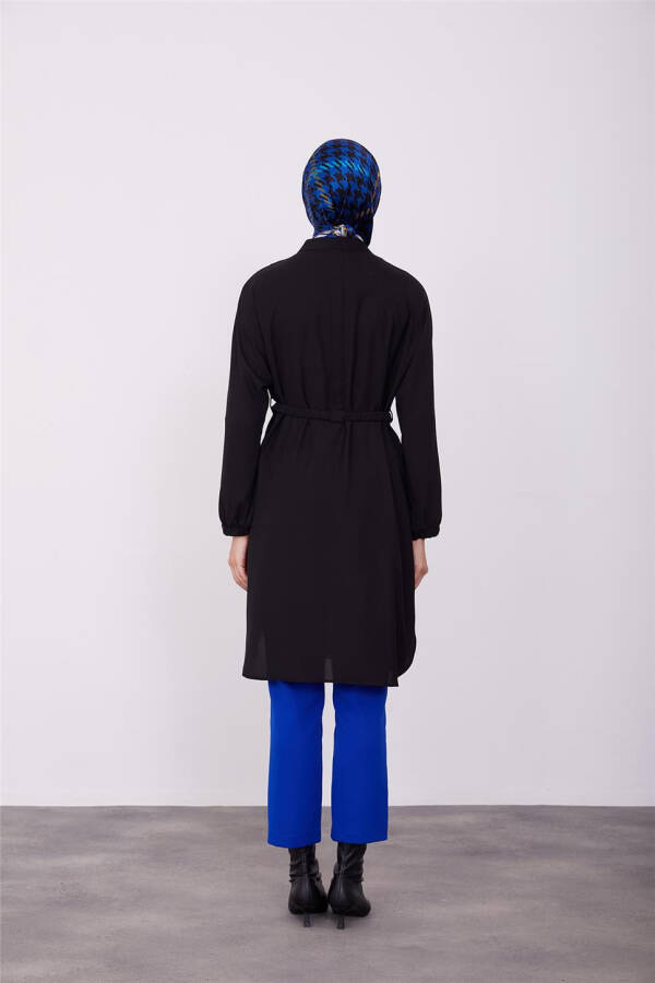 Armine Elastik Kamarli Tunika 23K4701 Qora - 5