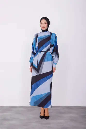 Armine Elbise 23K9673 İndigo - ARMINE (1)