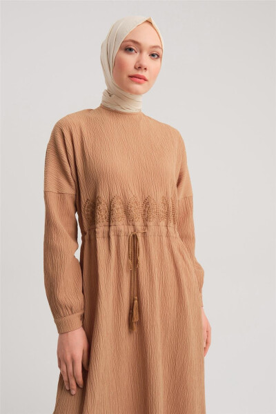 Armine Embroidered Dress 24Y9811 Camel - 9