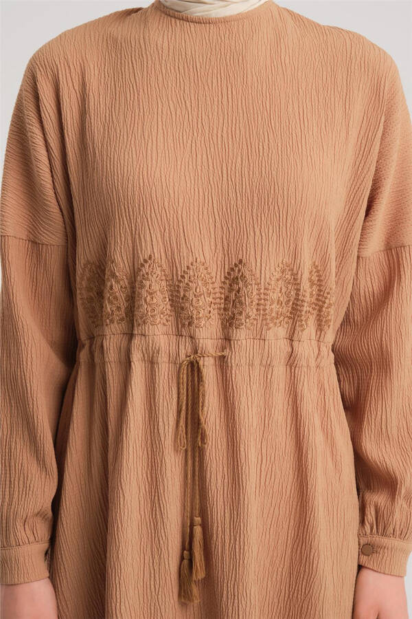 Armine Embroidered Dress 24Y9811 Camel - 11