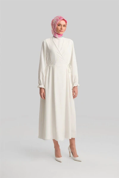 Armine Envelope Dress ORT9230 Ecru - 7