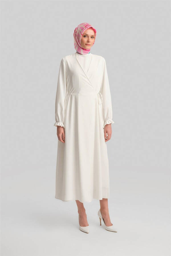 Armine Envelope Dress ORT9230 Ecru - 7