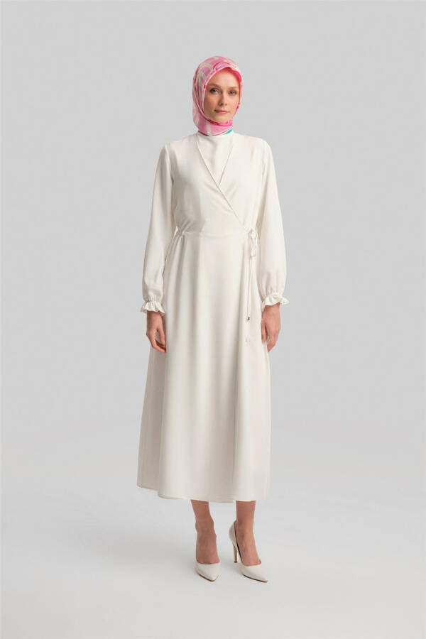 Armine Envelope Dress ORT9230 Ecru - 8