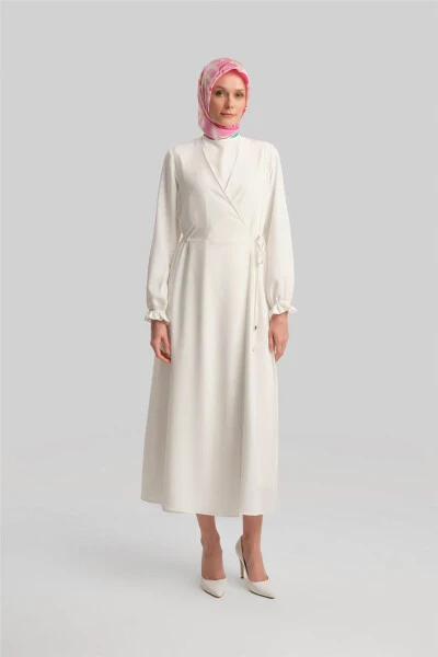 Armine Envelope Dress ORT9230 Ecru - 2