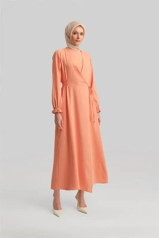 Armine Envelope Dress Ort9230 Peach - 1