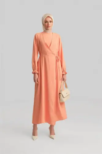 Armine Envelope Dress Ort9230 Peach - 2