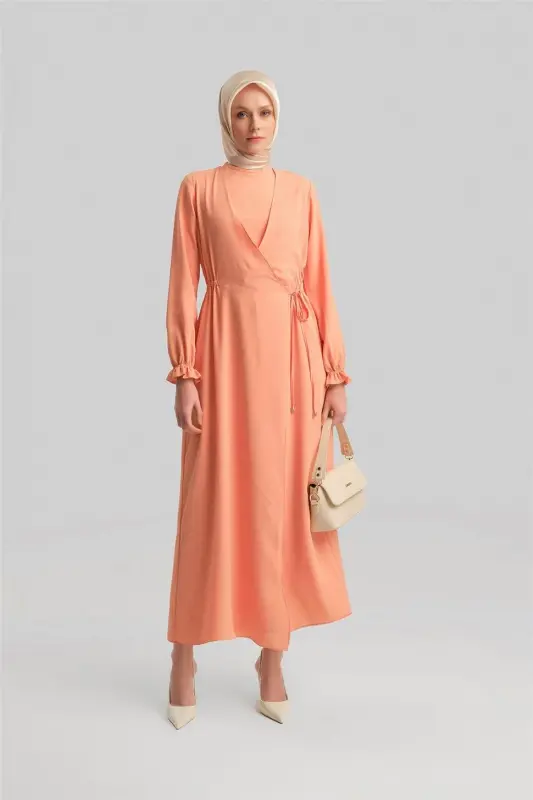 Armine Envelope Dress Ort9230 Peach - 2