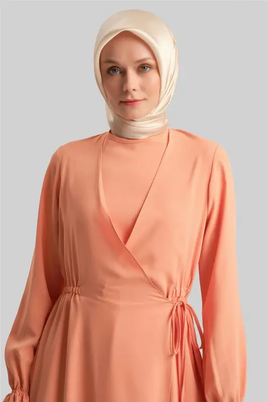 Armine Envelope Dress Ort9230 Peach - 4