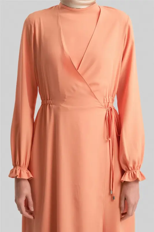 Armine Envelope Dress Ort9230 Peach - 5