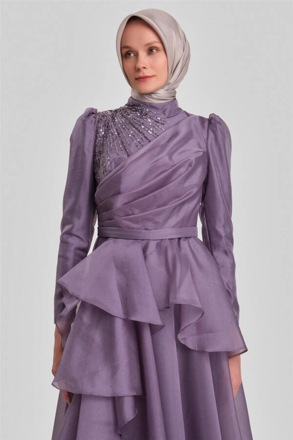 Armine Evening Dress, Lavender color, code 23Yd1902. - 10