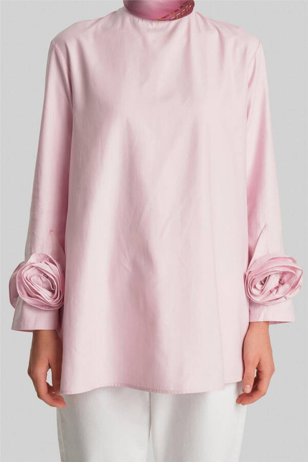 Armine Floral Blouse with Sleeves 24Y3553 Pink - 11