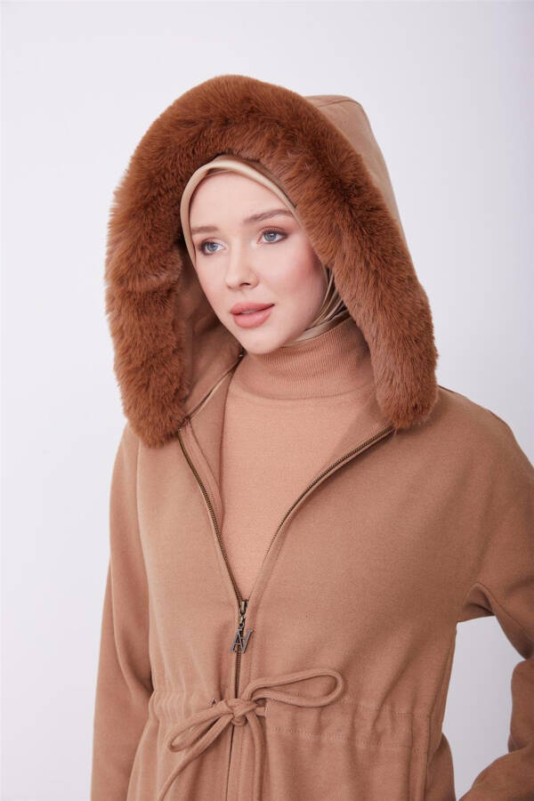 Armine Fur Coat 23K7226 Camel - 1