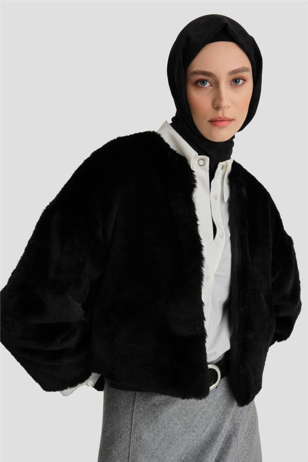 Armine Fur Coat 24K7610 Black - 11