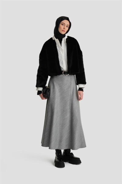 Armine Fur Coat 24K7610 Black - 3