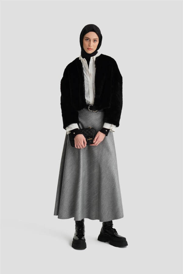 Armine Fur Coat 24K7610 Black - 5