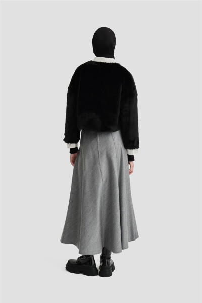 Armine Fur Coat 24K7610 Black - 7