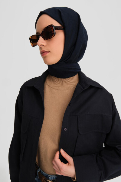 Armine Cepli Gabardin Gömlek Ceket 25K3603 Lacivert 