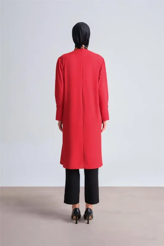 Armine Geniş Manşetli Tunik 24Y4000 Kırmızı - 6