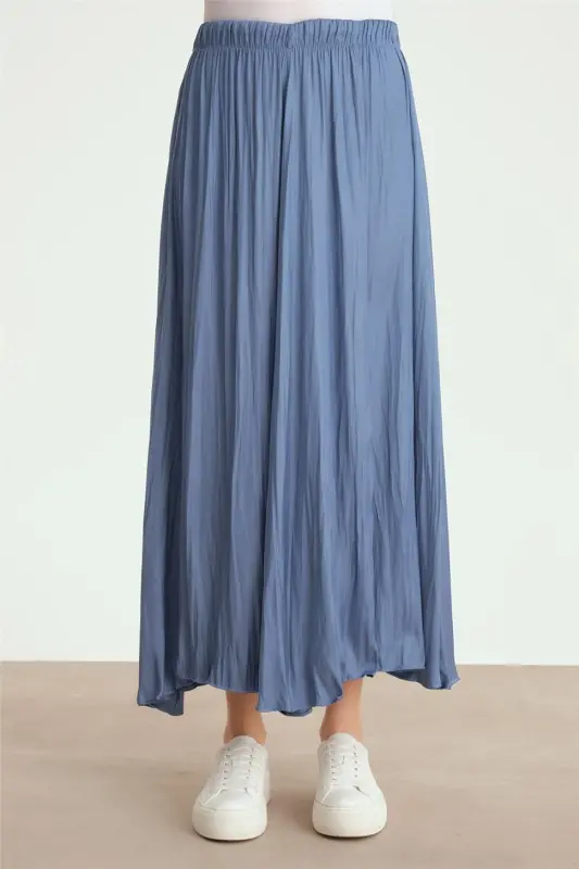 Armine G'ijim ko'rinishli burmali yubka 24Yd5601 Tungi ko'k - 3