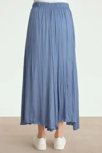 Armine G'ijim ko'rinishli burmali yubka 24Yd5601 Tungi ko'k - 6