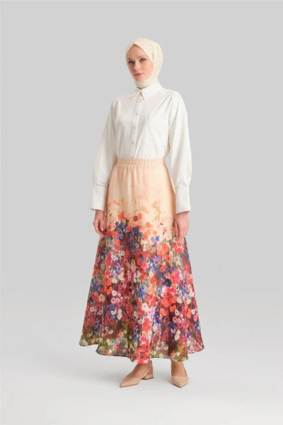 Armine Godet & Patterned Skirt 24Y1628 Orange - 8