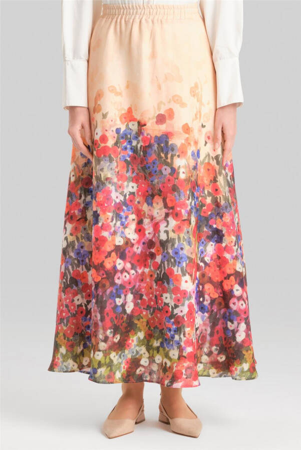 Armine Godet & Patterned Skirt 24Y1628 Orange - 9