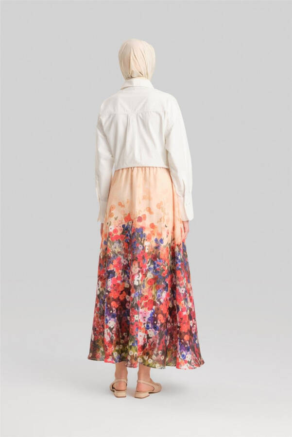 Armine Godet & Patterned Skirt 24Y1628 Orange - 12