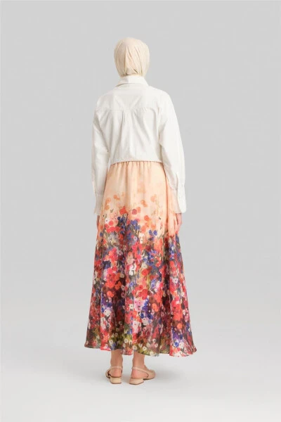 Armine Godet & Patterned Skirt 24Y1628 Orange - 6