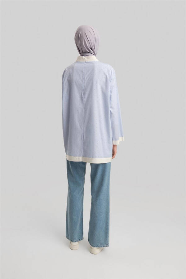 Armine Grograin and Stone Striped Shirt 24Y3556 Blue - 6