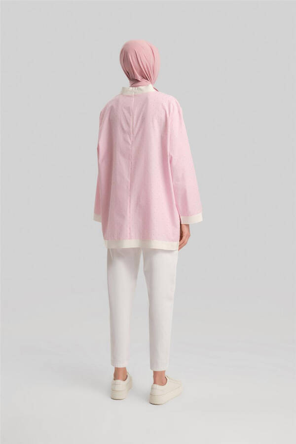 Armine Grograin and Stone Striped Shirt 24Y3556 Pink - 6