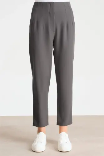 Armine High Waist Carrot Trousers Ort2518 Gray - 4