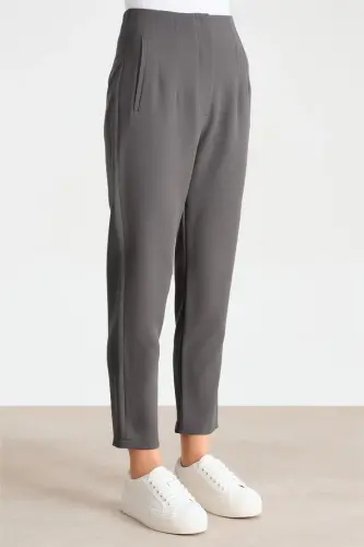 Armine High Waist Carrot Trousers Ort2518 Gray - 5