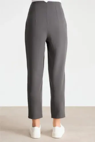 Armine High Waist Carrot Trousers Ort2518 Gray - 7