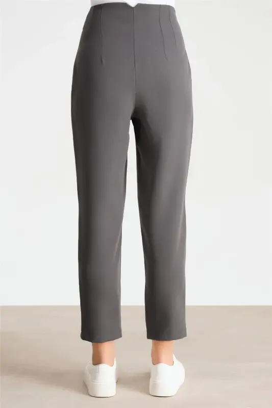 Armine High Waist Carrot Trousers Ort2518 Gray - 7