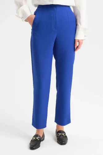 Armine High Waist Carrot Trousers Ort2518 Sax - 3