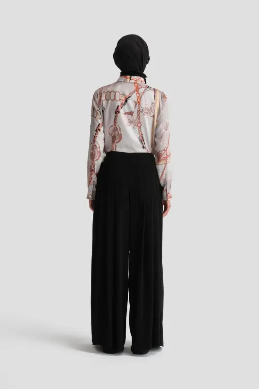 Armine High Waist Pleated Trousers 24K2700 Black - 2