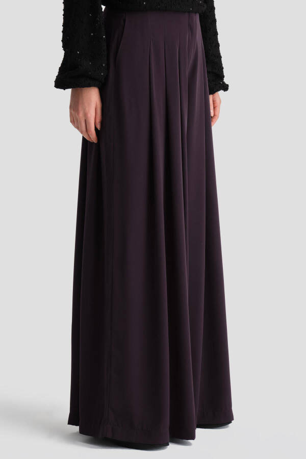 Armine High Waist Pleated Trousers (24K2700) Purple - 4