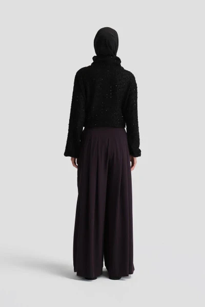 Armine High Waist Pleated Trousers (24K2700) Purple - 5