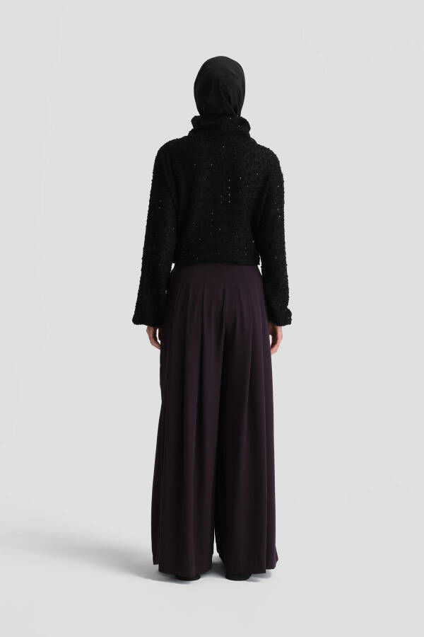 Armine High Waist Pleated Trousers (24K2700) Purple - 5