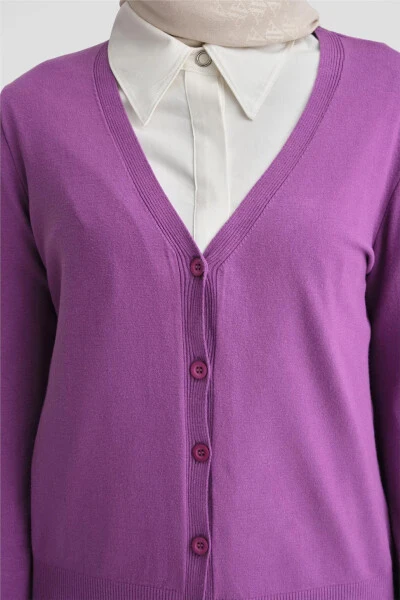 Armine Hırka 24Kd2402 Mor - 13