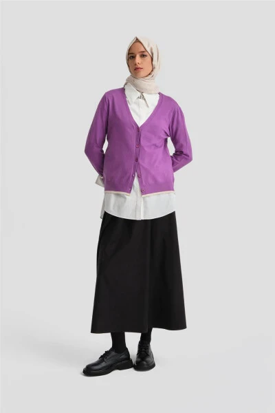 Armine Hırka 24Kd2402 Mor - 3