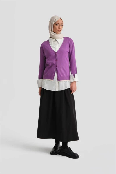 Armine Hırka 24Kd2402 Mor - 4