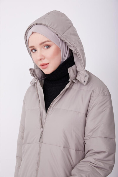 Armine Hooded Jacket 23K8605 Beige - 8