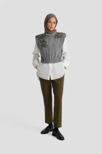 Armine Ironed Pants 24K2710 Khaki 