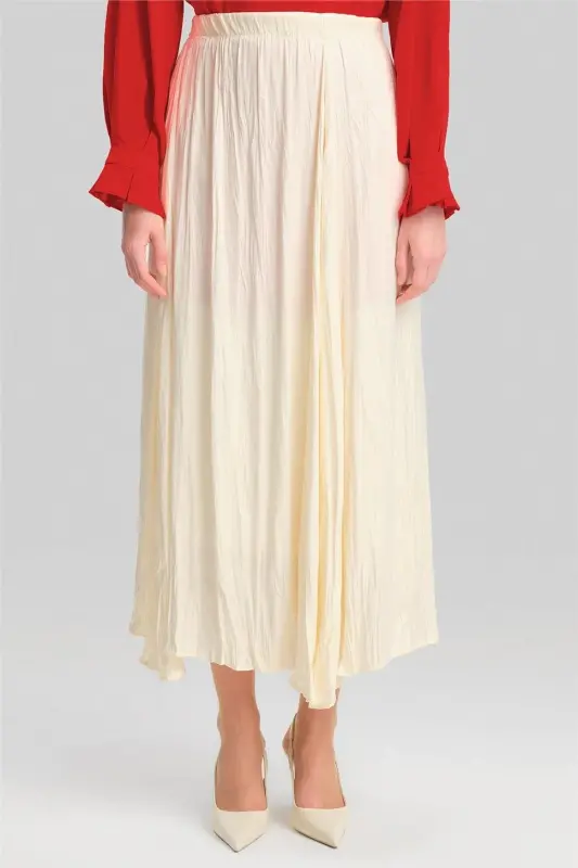 Армине Юбка плиссе с жатой фактурой 24Yd5601 Экрю - 3