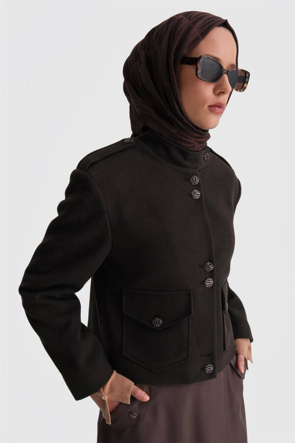 Armine Jacket with Epaulets, 24K5713 Brown - 11