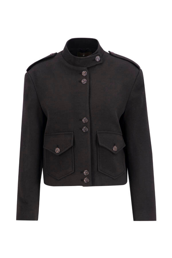 Armine Jacket with Epaulets, 24K5713 Brown - 15