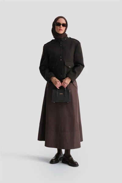 Armine Jacket with Epaulets, 24K5713 Brown - 4