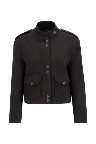 Armine Jacket with Epaulets, 24K5713 Brown - 7