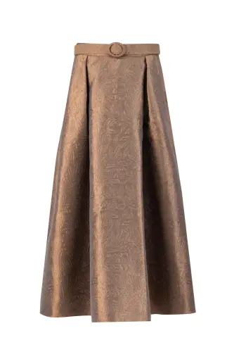 Armine Jacquard Flared Skirt 24K1700 Bronze - 1